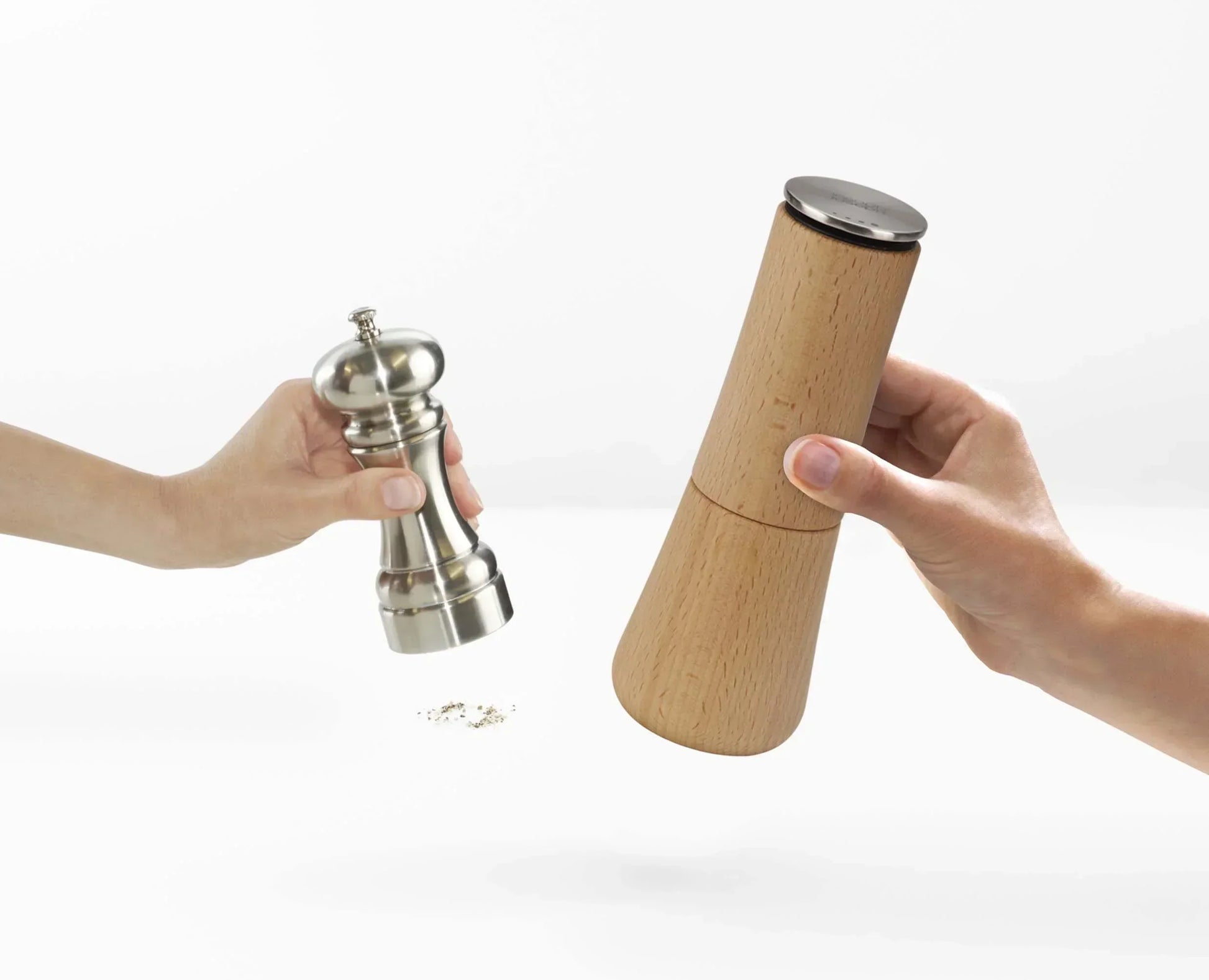 [half-width] Milltop™ Wood 2-piece Salt & Pepper Mill Set - Image 5