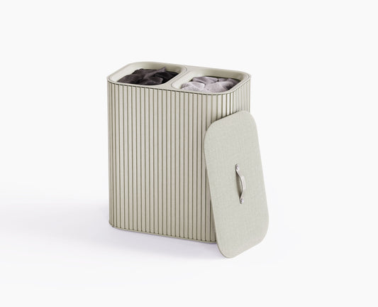 [hidden] Tota Luxe 90L Ecru Laundry Separation Basket