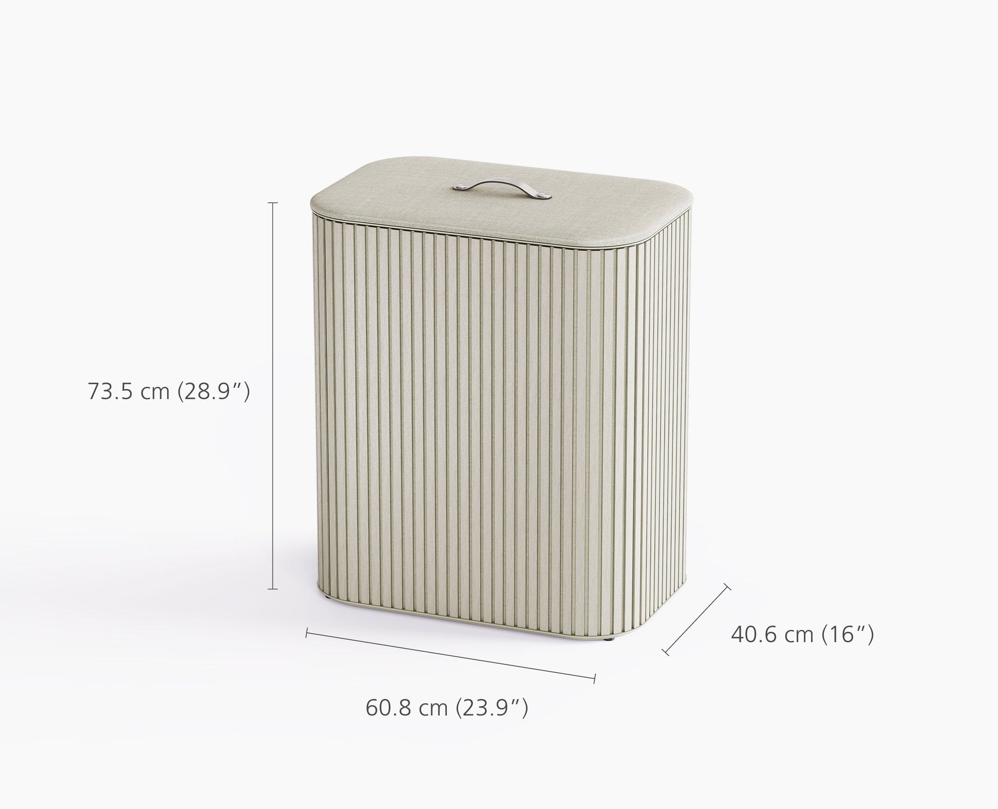 [half-width] Tota Luxe 90L Ecru Laundry Separation Basket