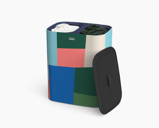 [hidden] Tota 90L Laundry Separation Basket - Jonathan Lawes Print - 50046 - Image 1