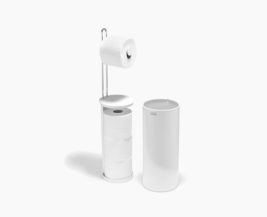 [hidden] EasyStore™ Gloss White Concealed Toilet Roll Holder