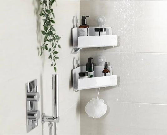 [lifestyle] [hidden] EasyStore™ 2-piece Corner Shower Shelf Set - 70550 - Image 1