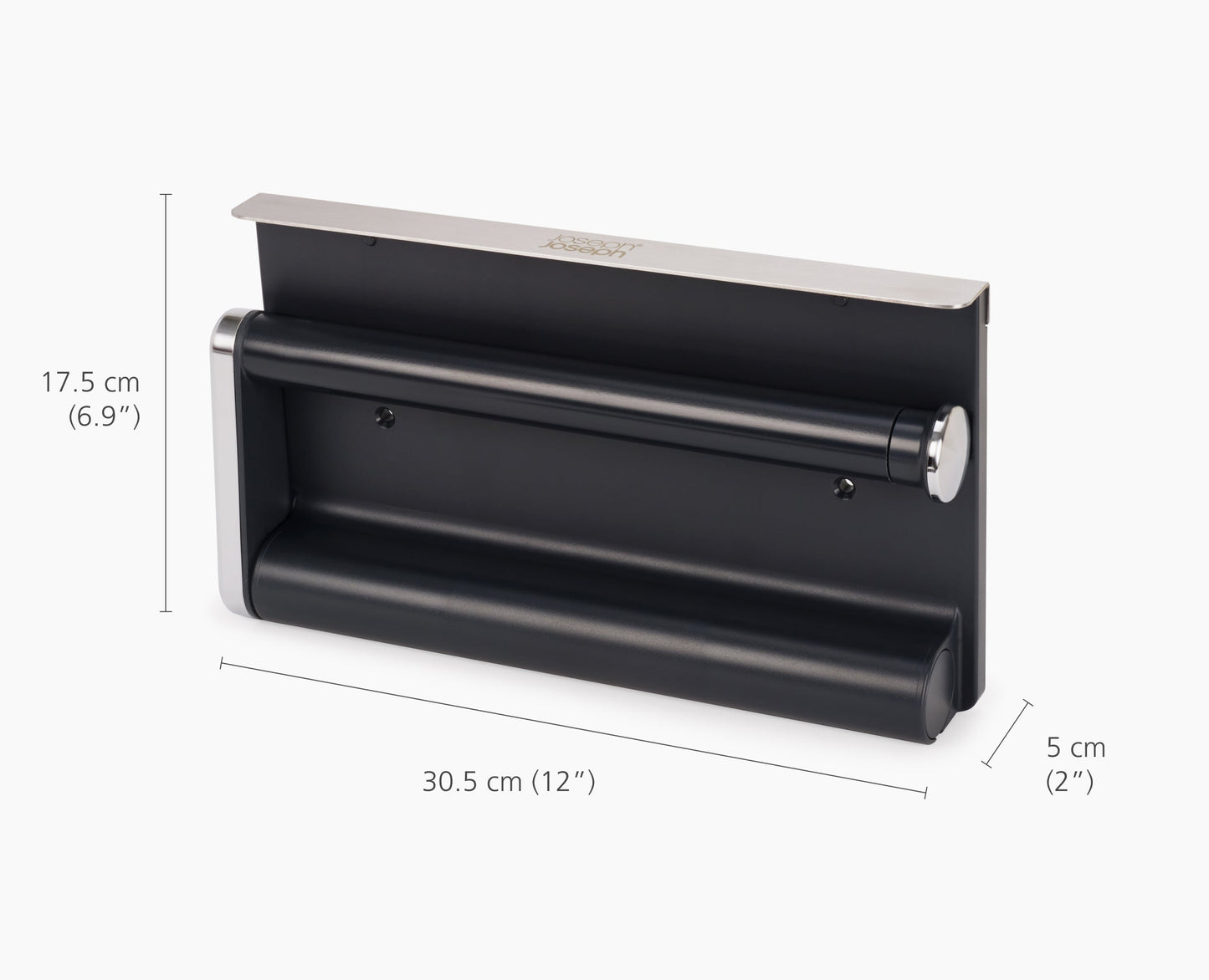 [half-width] RollGrip Under-Shelf Stainless-Steel Kitchen Roll Holder